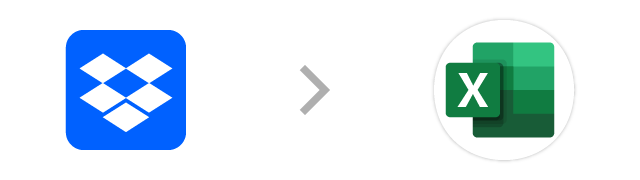 Dropbox→Excel