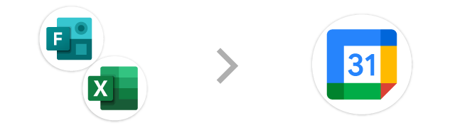 Microsoft Forms(Excel)→Googleカレンダー