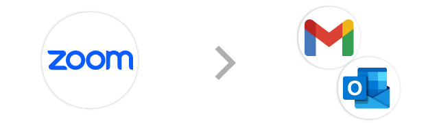 Zoom→メール(Gmail/Outlook)